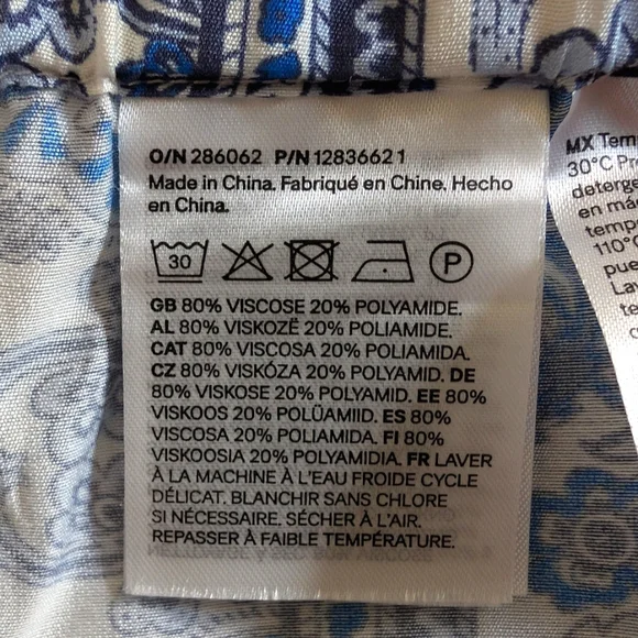 H&M Wide-Leg Loose Fit Drawstring Floral Pants - Picture 7 of 9